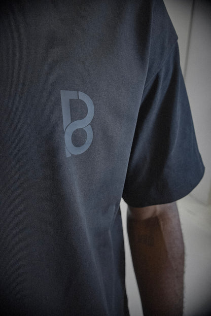 P-Eight Black Essential Tee