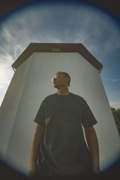 P-Eight Black Essential Tee