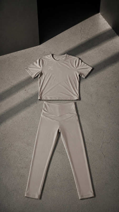Women - Stone T-shirt + Legging set