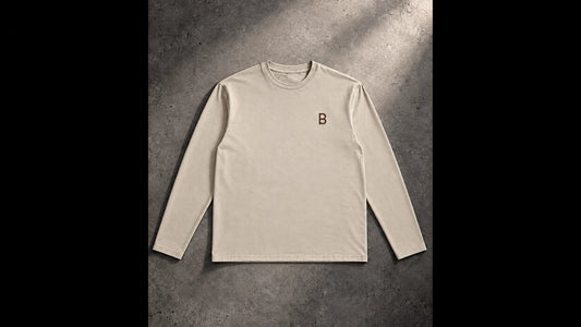 P8 Amse Beige Longsleeve, voorkant