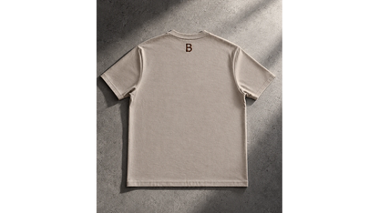 P8 Amse Beige Tee, achterkant