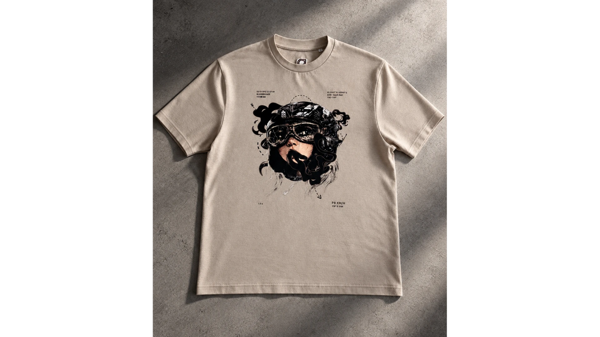 P8 Amse Beige Tee, voorkant