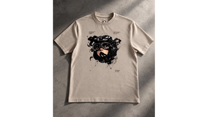 P8 Amse Beige Tee, voorkant