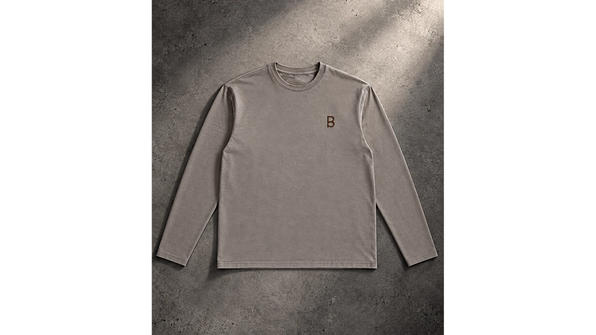 P8 Amse Grey Longsleeve, voorkant